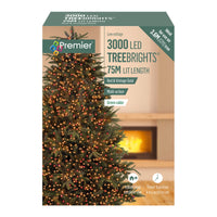 3000 Vintage Gold and Red Treebrights Multi Action LED Lights with Timer