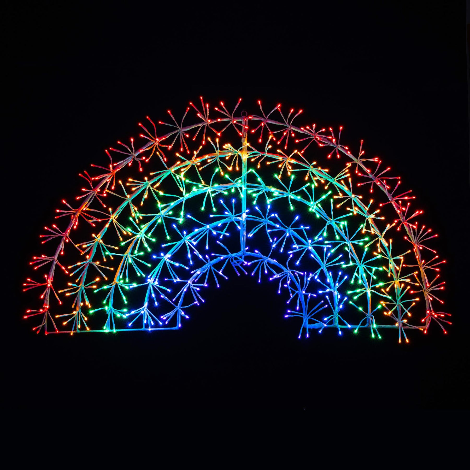 1.2m Rainbow Sparkle Outdoor Christmas Light with 576 LEDs