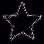 60cm Christmas Star Wire Frame with 280 Rainbow Micro Bright LEDs