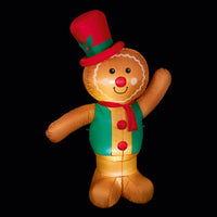 1.8m LED Lit Gingerbread Man Christmas Inflatable