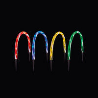 Set of 4 Multi Coloured Candy Cane Archway Path Lights