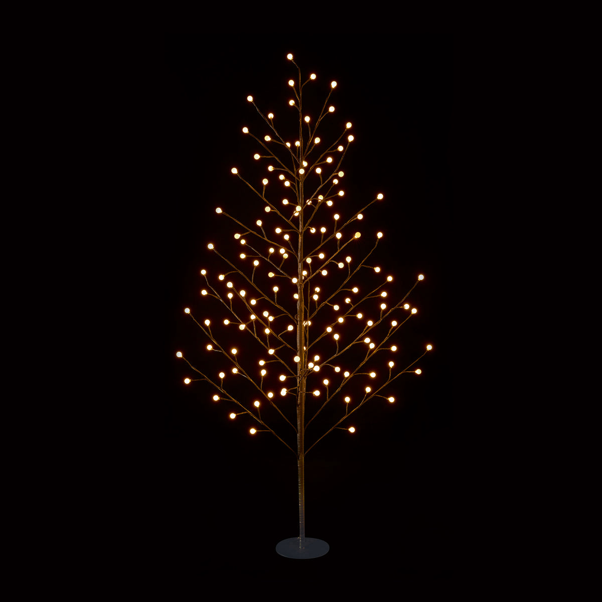 1.8m Frosted Cherry Ball Tree with 130 Warm White LED's