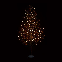 1.8m Frosted Cherry Ball Tree with 130 Warm White LED's