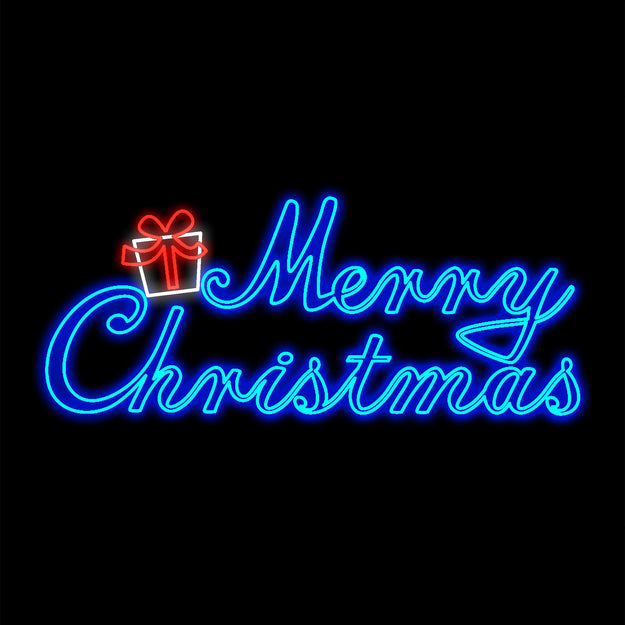1.6m Merry Christmas Sign LED XP Outdoor Silhouette Motif