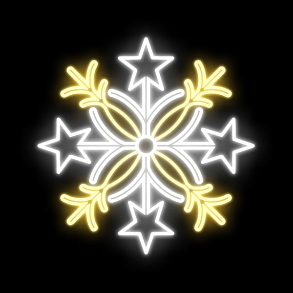 80cm Starflake Display XP Christmas Silhouette Motif