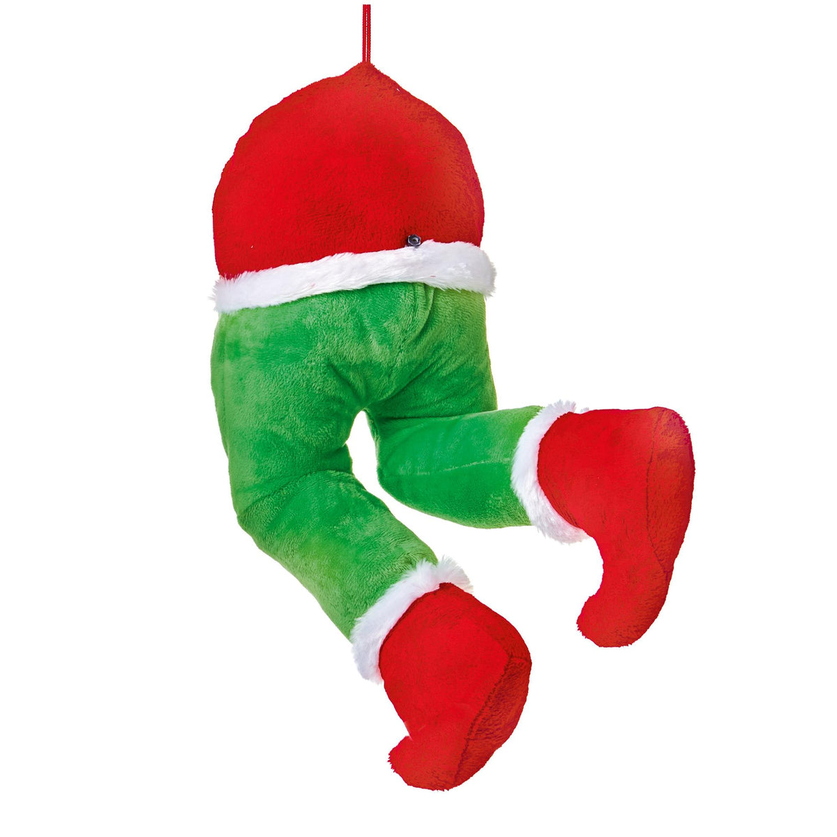 Hanging Christmas Elf with Animated Kicking Legs
