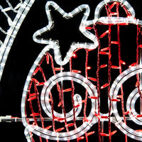 1m Bauble Swirl Lamp Post Christmas Silhouette XP Motif
