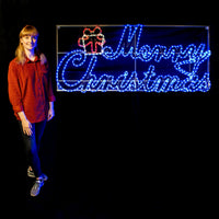 1.6m Merry Christmas Sign LED XP Outdoor Silhouette Motif - 3