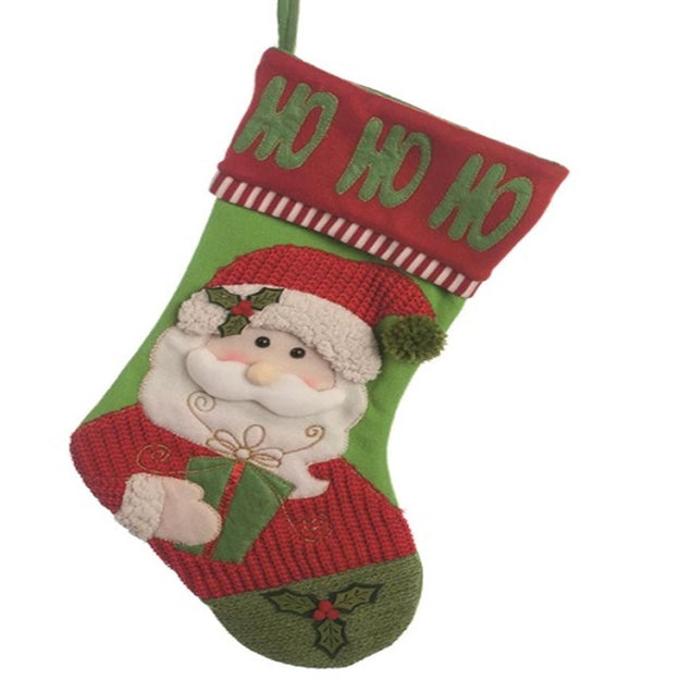 'Ho Ho Ho' Santa Handmade Christmas Stocking
