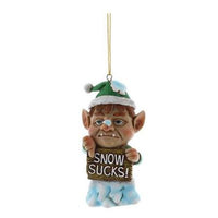 Snow Sucks Naughty Rude Elf Christmas Tree Decoration