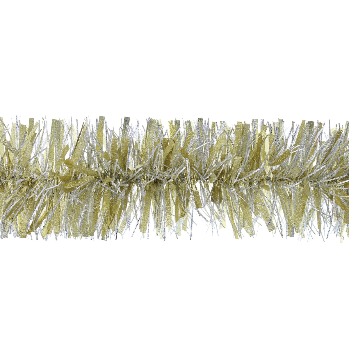200cm x 12.5cm Gold Silver Cracked Ice Tinsel