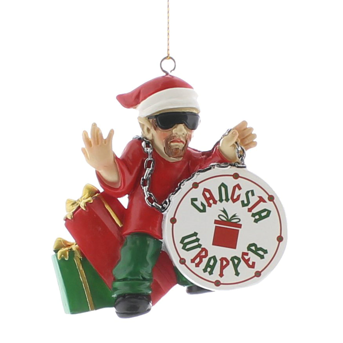 Gangsta Wrapper Novelty Christmas Tree Decoration