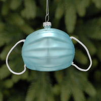 Glass Blue Face Mask Christmas Tree Decoration