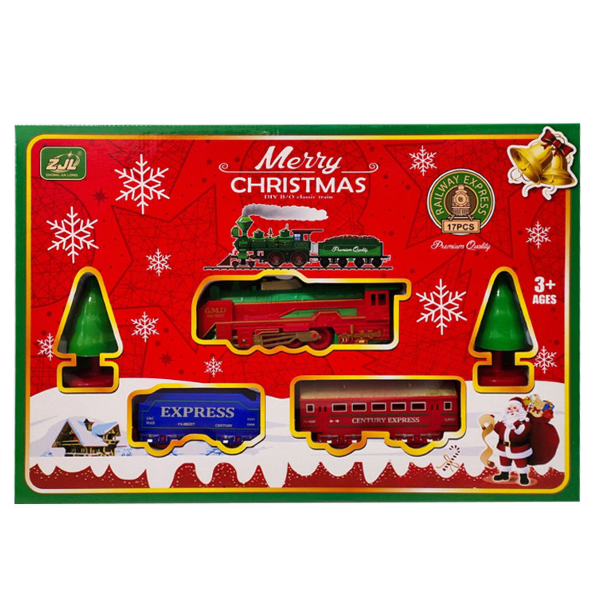 Christmas Toy Train Set with Lights