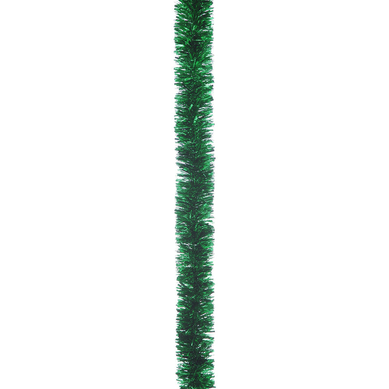 2m x 10cm Green Chunky Cut Tinsel Garland