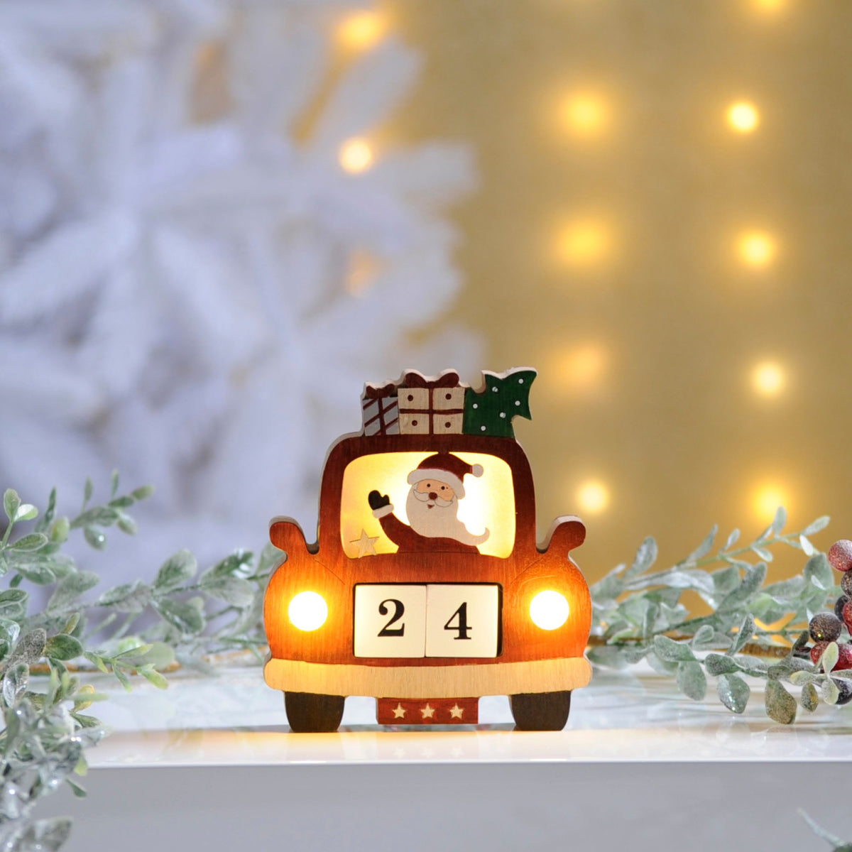 Christmas Car Countdown Advent Calendar with Santa