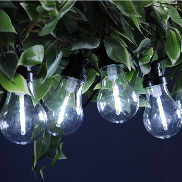 10 White Connectable Retro Traditional Festoon Bulb Lights