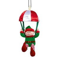 Musical Kicking Leg Animated Parachuting Elf