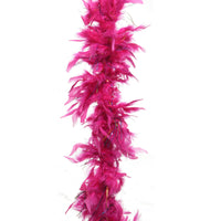 Pink Feather Boa Garland with Tinsel Christmas Tree Decoration