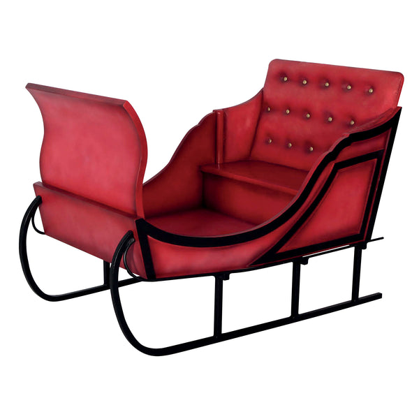Lifesize Jumbo Red Christmas Santa Sleigh Display Prop