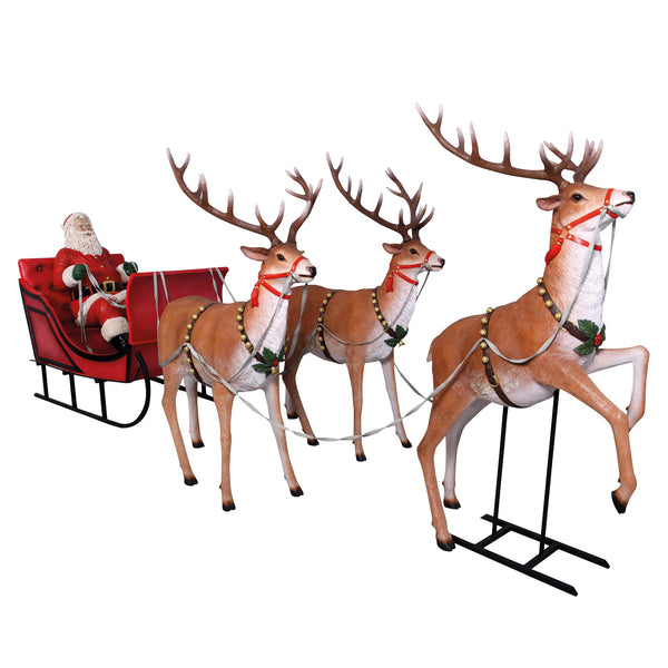 1.7m Life-Size Standing Christmas Reindeer