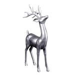 1.7m Standing Reindeer with Matte Metallic Silver Finish