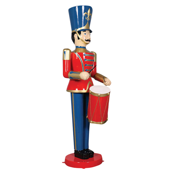 2.7m Christmas Toy Soldier Wearing Red and Blue Uniform Playing Drum