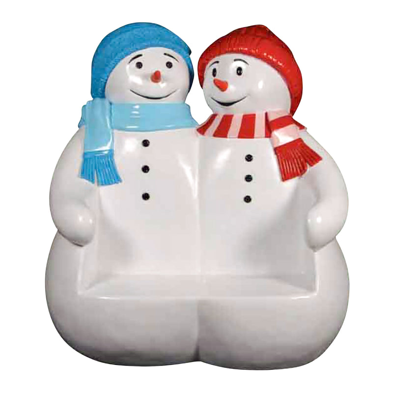 1.7m Christmas Commercial Seat - Blue and Red Snowmen Display Prop