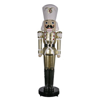 1.2m Christmas Nutcracker Soldier Wearing Gold and White Uniform