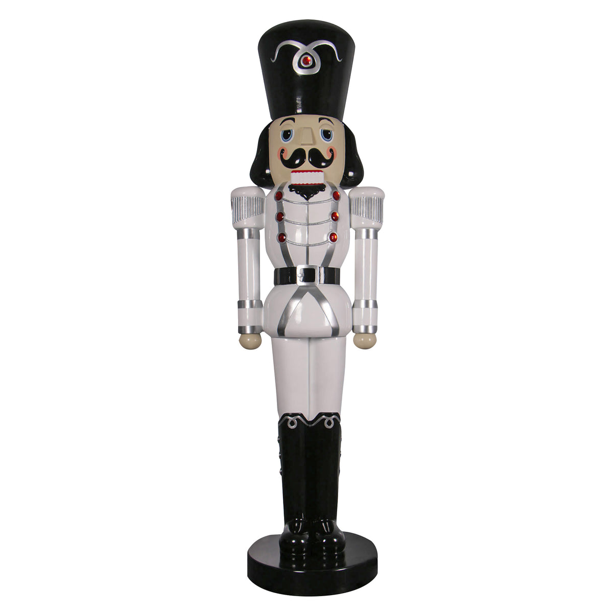 1.2m Christmas Nutcracker Soldier Wearing White and Silver Uniform
