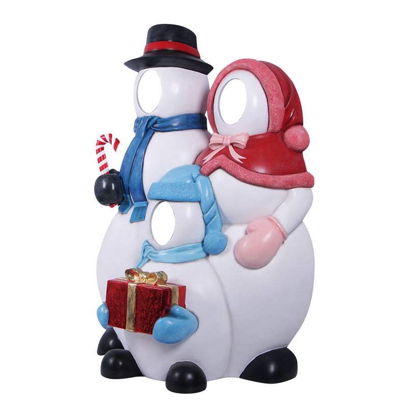 1.5m Festive Snowman Family Christmas Photo Opportunity Prop