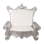 Santa's Plush Sofa in White and Silver Commercial Christmas Display Prop