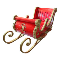 4 Seater Red and Gold Santa Sleigh Christmas Photo Opportunity Seat Prop