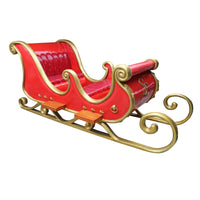 4 Seater Red and Gold Santa Sleigh Christmas Photo Opportunity Seat Prop
