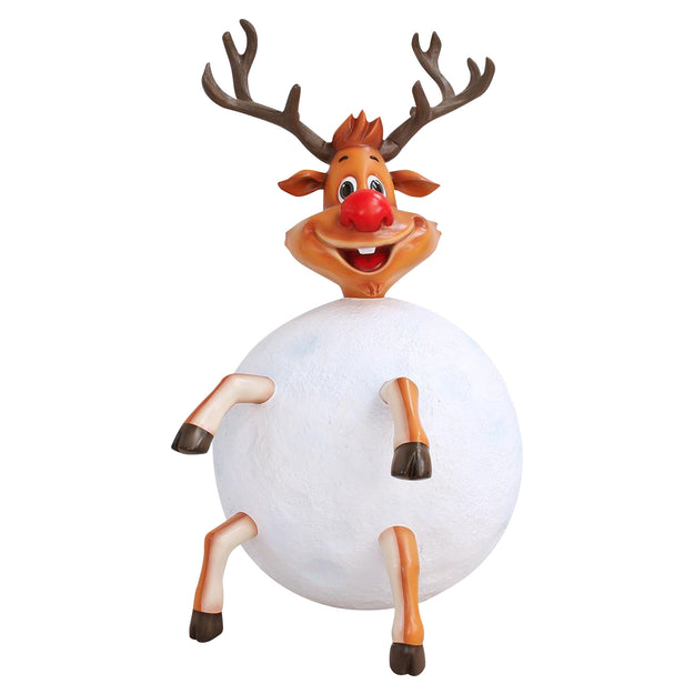 Naughty Red Nosed Reindeer in Snowball