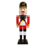 1.8m Christmas Nutcracker Figure Wearing Round Hat