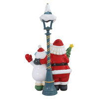 1.8m Fun Santa With Snowman and Reindeer at Streetlight Christmas Display