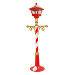 2m Giant Freestanding Red and Gold Christmas Lamp Post Display Prop