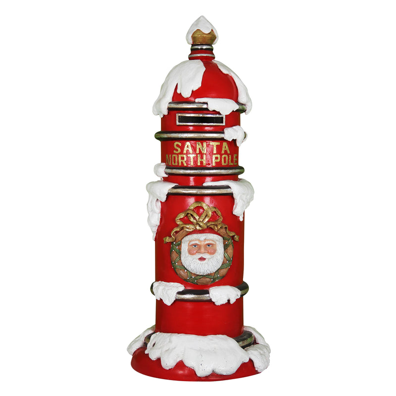 1.4m Red Snowy North Pole Christmas Mail Box Display Prop