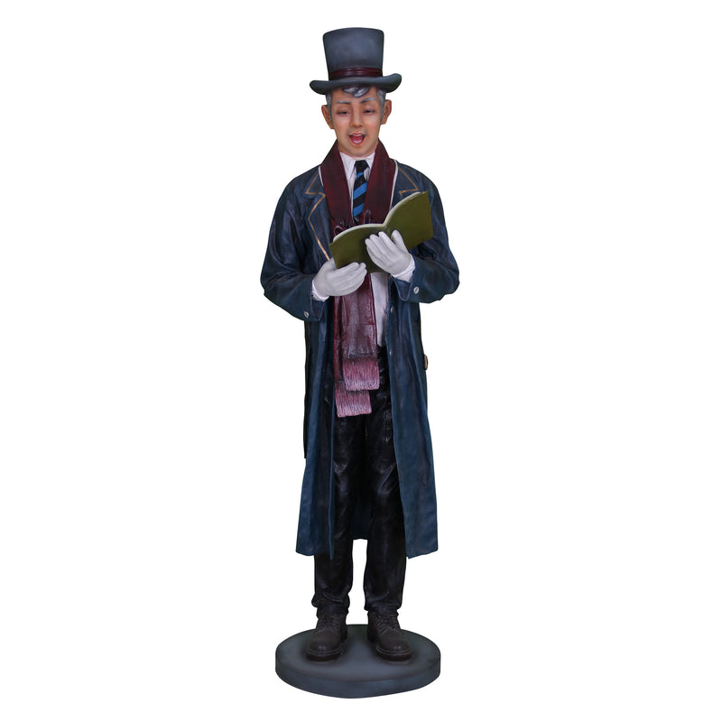 Father Realistic Life Sized Victorian Caroler Figure Display Prop