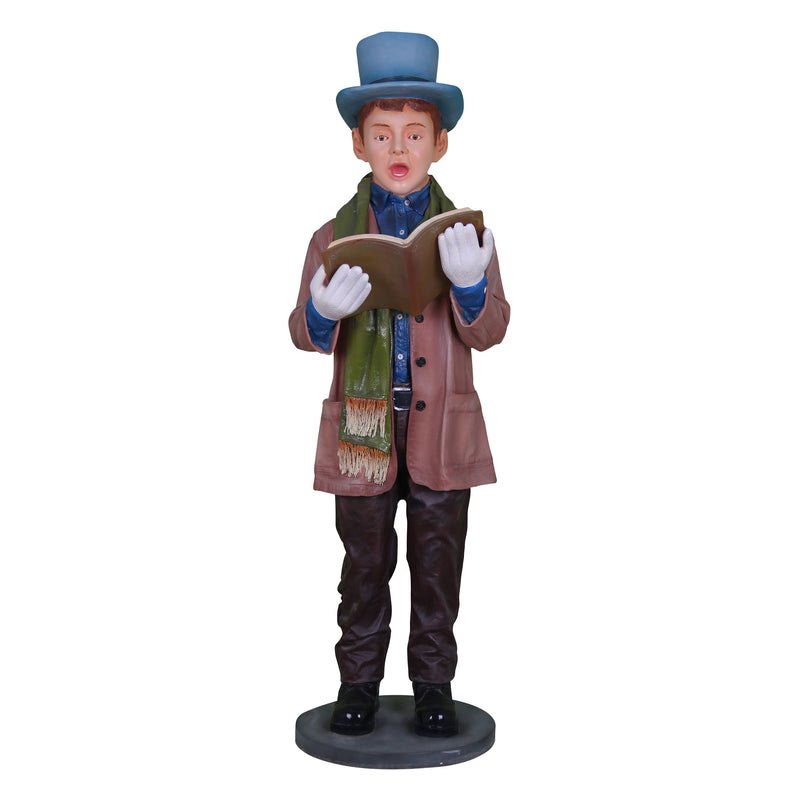 Son Design Realistic Life Sized Victorian Caroler Figure Display Prop