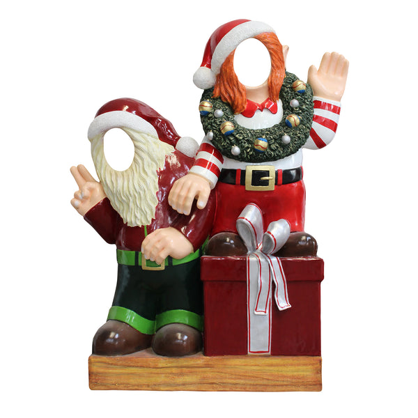 1.8m Crazy Elves on Gift Box Christmas Photo Opportunity Prop