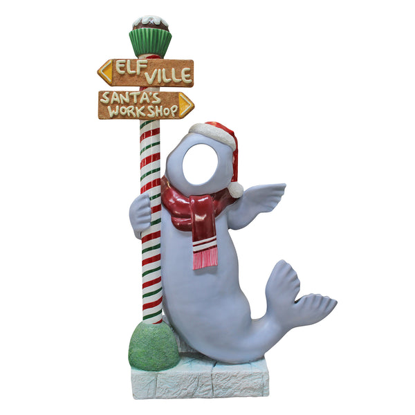Arctic Sea Lion at Signpost Photo Opportunity Prop