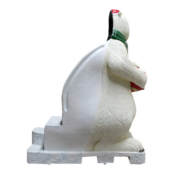 2m Arctic Polar Bear Holding Gift Photo Opportunity Prop