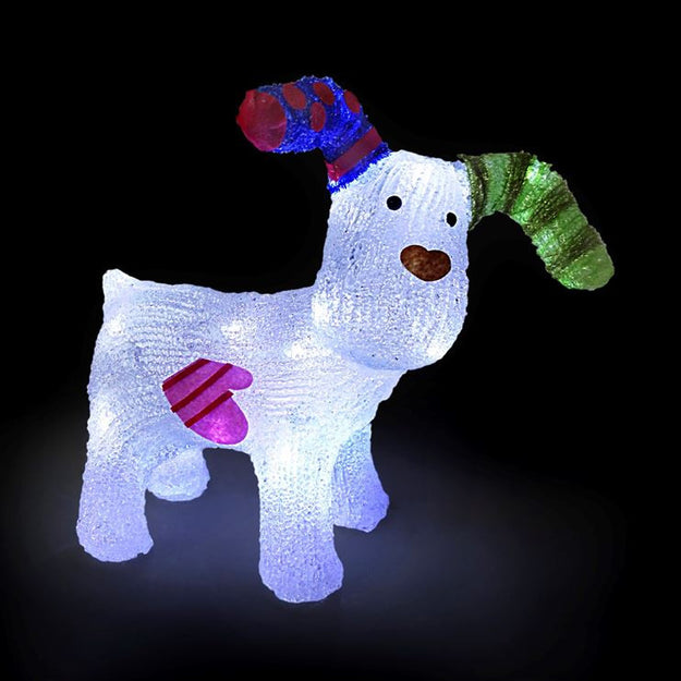The Snowdog Battery Powered Acrylic with 24 White LEDs
