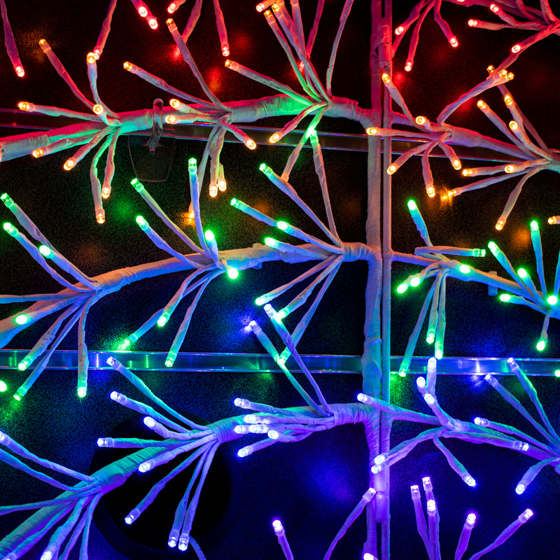 1.2m Rainbow Sparkle Outdoor Christmas Light with 576 LEDs