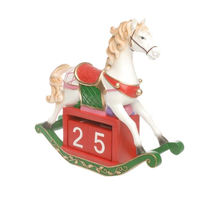 Rocking Horse Wooden Christmas Advent Calendar