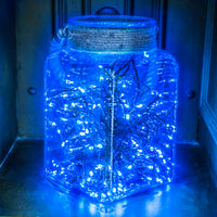 200 Blue Multi Action Battery Powered LED Lights with Timer
