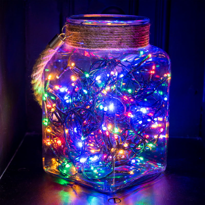 360 Multi Coloured Supabrights Multi Action LED String Lights with Tim