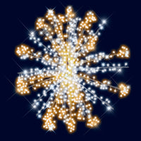 1.5m 3D Warm White Super Nova Commercial Christmas Display (Refurbished)